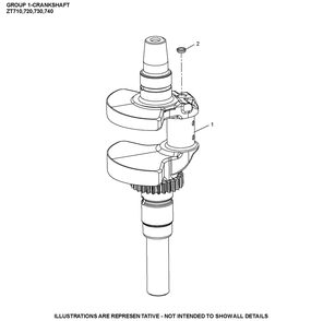 Zt730-3045 Crankshaft Diagram and Parts List for ZT730-3045  Cub Cadet Lawn Tractor